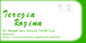 terezia rozina business card